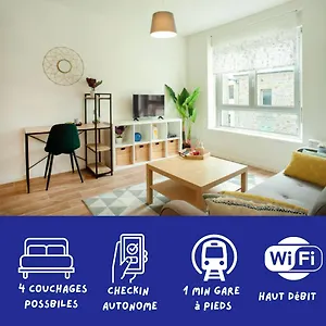 Les Douces Breizh - Jules Ferry - Proximité Gare Sncf Appartement